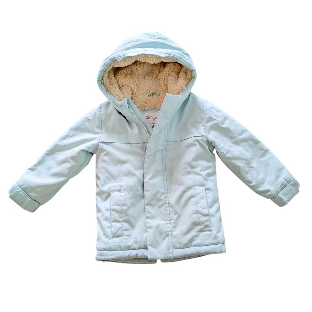 Cat & Jack Toddler Girls Faux Fur Lined Waterproof Winter Coat size 2T